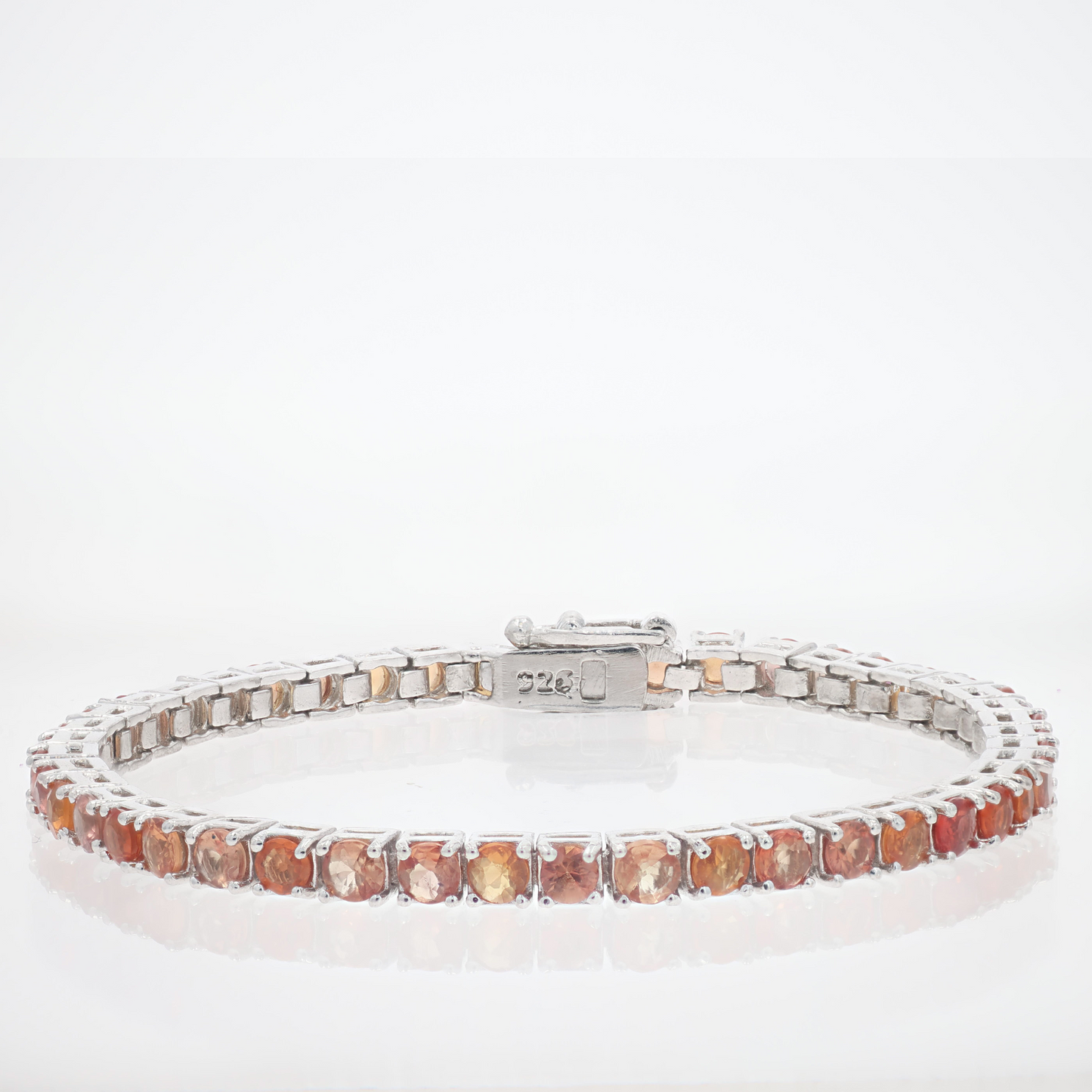 Orange Sapphire Bracelet