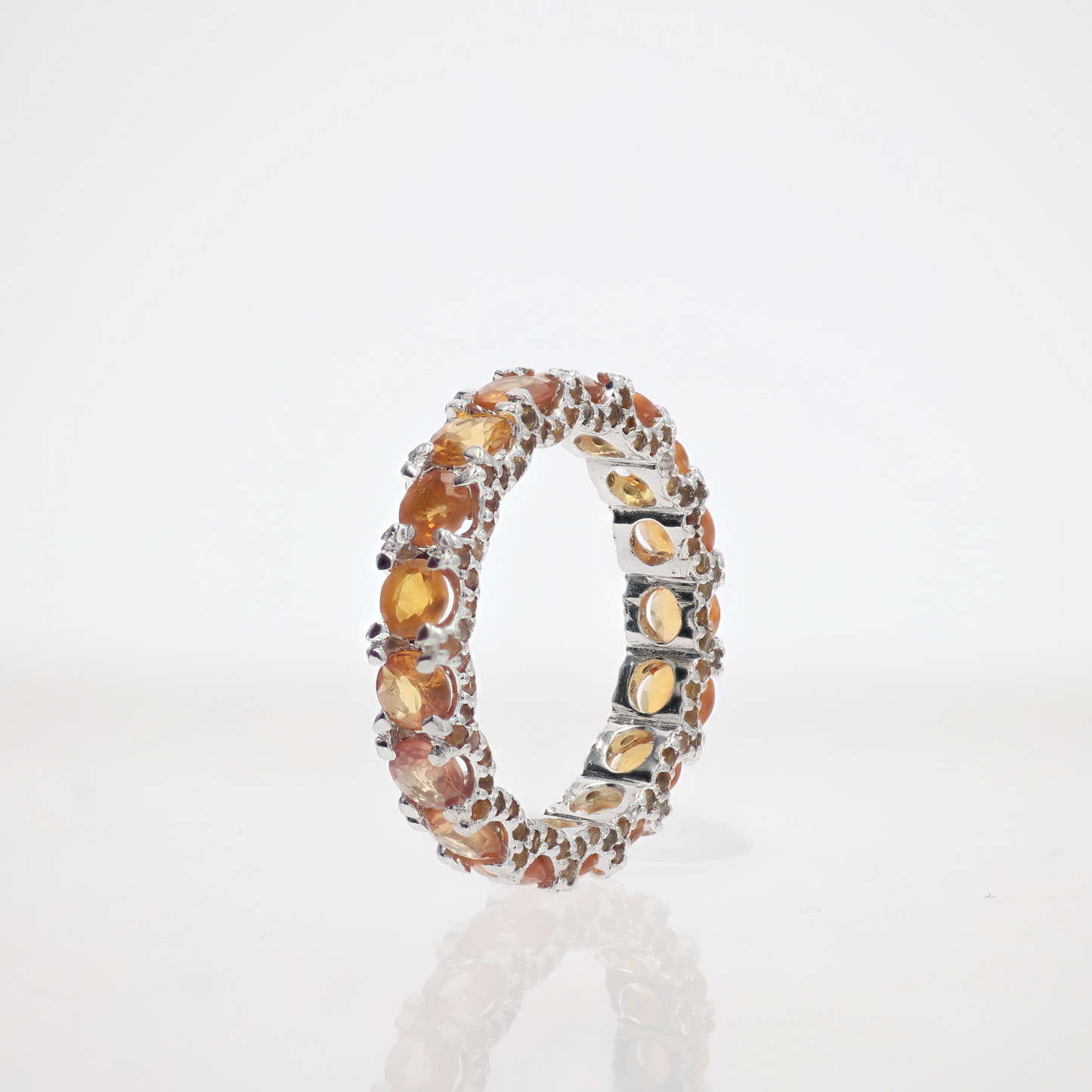 Orange Sapphire Ring