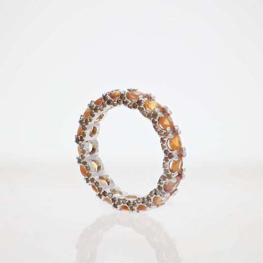 Orange Sapphire Ring