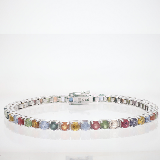 Rainbow Sapphire Bracelet