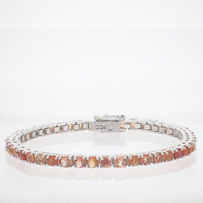 Orange Sapphire Bracelet