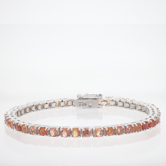 Orange Sapphire Bracelet