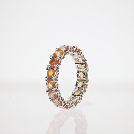 Orange Sapphire Ring